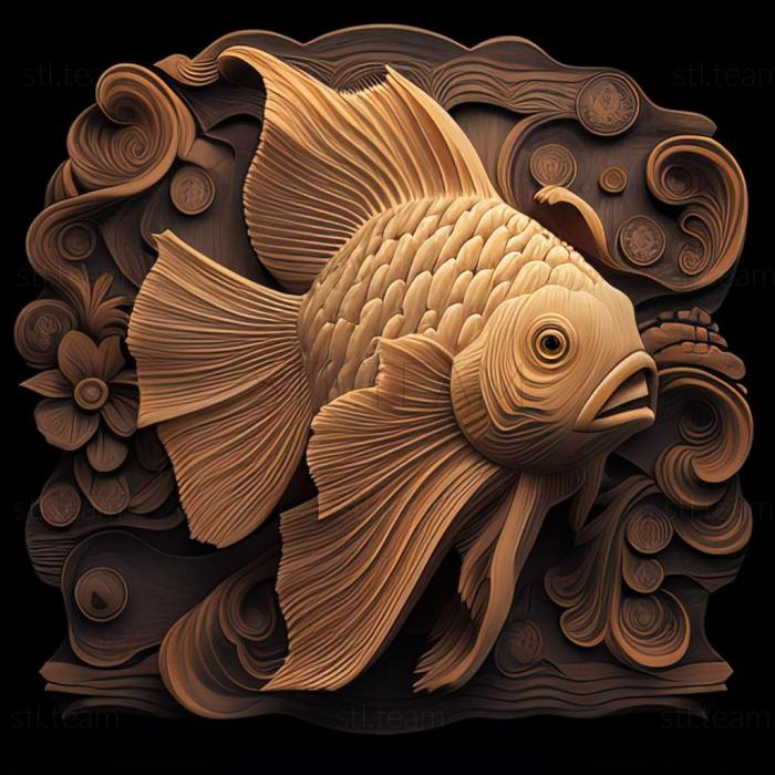 3D model Lion  headed ranchu fish (STL)